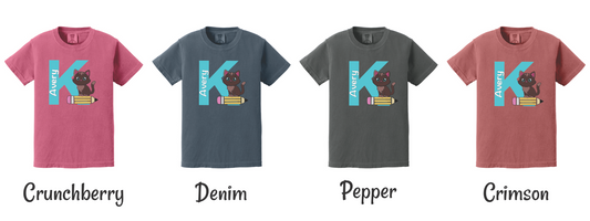 Back to School - Kindergarten Cat with Customization